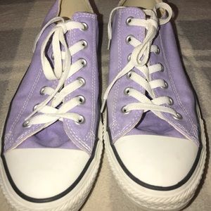 Purple all-star converse low top
